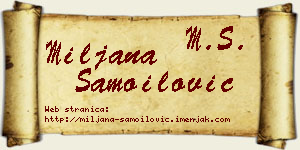 Miljana Samoilović vizit kartica